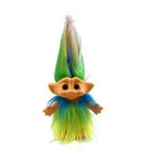 Good Luck Troll Dolls Vintage Troll Dolls Chromatisch Schattig voor collecties Schoolproject Kunst en ambachten Feestartikelen - 19,5 cm hoog (inclus