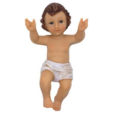 Figurine Nativité Bébé Jésus | Enfant Jésus Peint | Ajoutez à la Crèche | Décor Chrétien pour Noël | 12"