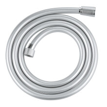 VitalioFlex Silver TwistStop - Smooth Shower Hose 1.75 m, (Tensile Strength 50 kg, Pressure Resistance Up to 5 Bar, Heat Resistance 70C, Universal