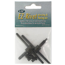 Beadsmith Ez Rivet Piercing & Flaring Kit - inkluderer 3/32 """" T -bar skruer og flade og kuppelbaser til gennemboring og fakling - kuppelbase til