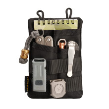 VE3 EDC Tool Pocket Organizer, Small EDC Pocket Organizer Pouch for Men,Small Multitool Nylon Tool Pouch for Mini Flashlight Multitool - Black