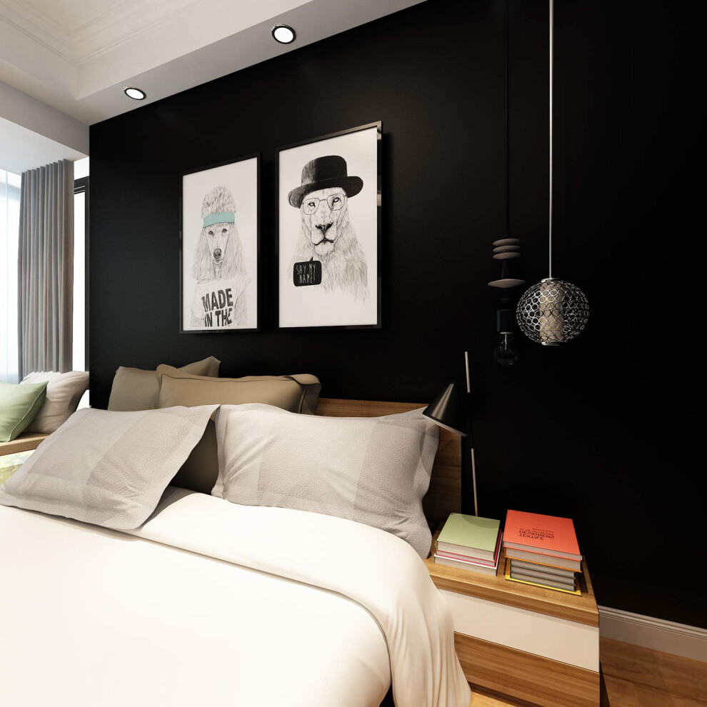 Livelynine 40Cmx5M Carta Da Parati Adesiva Nera Opaca Adesivo Per Mobili Cucina Impermeabile Lavabile Adesivi Per Cucina Parete Pellicola Adesiva Mobile Autoadesiva Carta Parati Adesive Muro-image