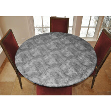 LAMINET - Elite tafelkleed met elastische randen en print - Marmergrijs - Kleine ronde - Geschikt voor tafels tot een diameter van 44"" - De ultieme b