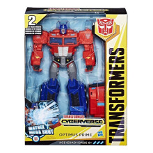 Transformers Toys Optimus Prime Cyberverse Ultimate Class Action Figure - Repeatable Matrix Mega Shot Action Attack Move - Toys for Kids 6 & Up 11.5