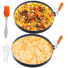 Grote 2 verpakkingen 8"""" omeletring voor bakplaat roestvrij staal 8 inch bakplaat omeletringen non-stick pannenkoek eierring ronde omeletring omelet