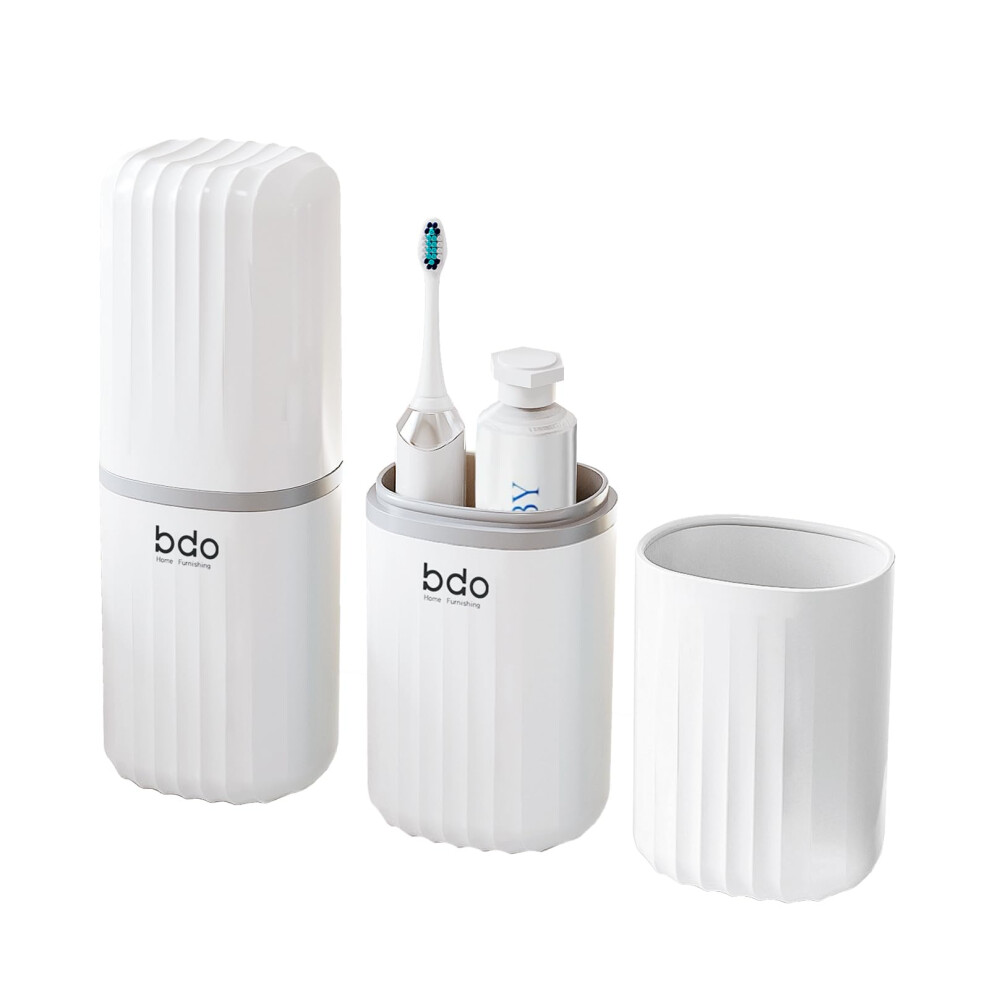 Topavatop Toothbrush Travel Case 2 In 1 Toothbrush Holder And Rinse Cup Large Capacity Toothbrush Cup With Cover Portable Travel Toothbrush Holder