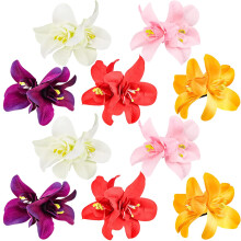Fercaish Flower Hairpin Artificial Tropical Flower Hair Clip voor Holiday Bruids Hair Accessoires uit zee 10 kleuren Hawaiiaanse bloem orchidee h