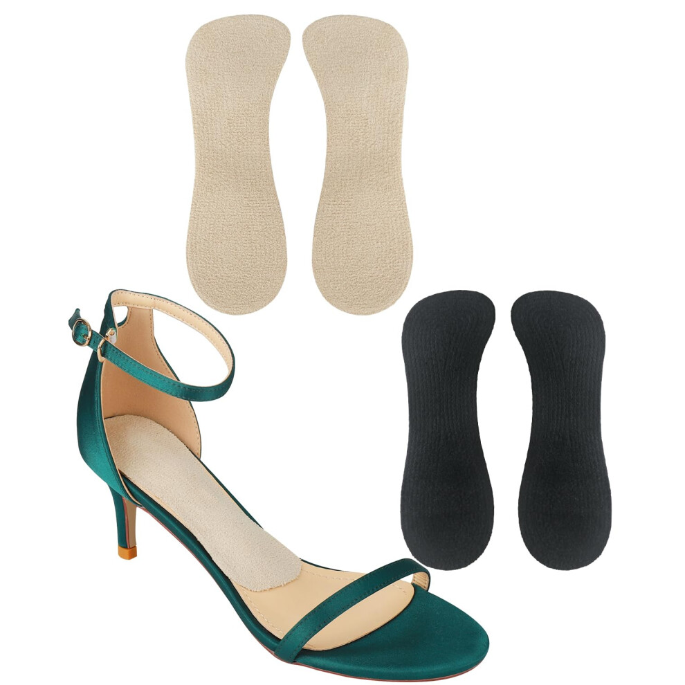 Suchewha (2 paires) Semelles intérieures à transfert de poids pour talons hauts pour femmes, coussin en gel, semelles intérieures pour talons hau