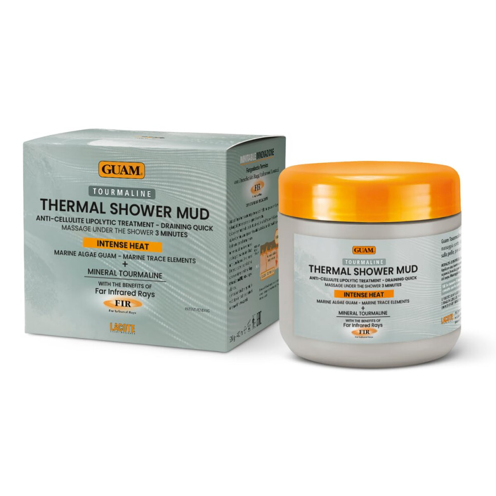 Guam Seaweed & Tourmaline Thermal Mud Cellulite Remover | 3-Minute Shower Body Mask For Cellulite Removal | Hot Infrared Fir Anti Cellulite Treatment