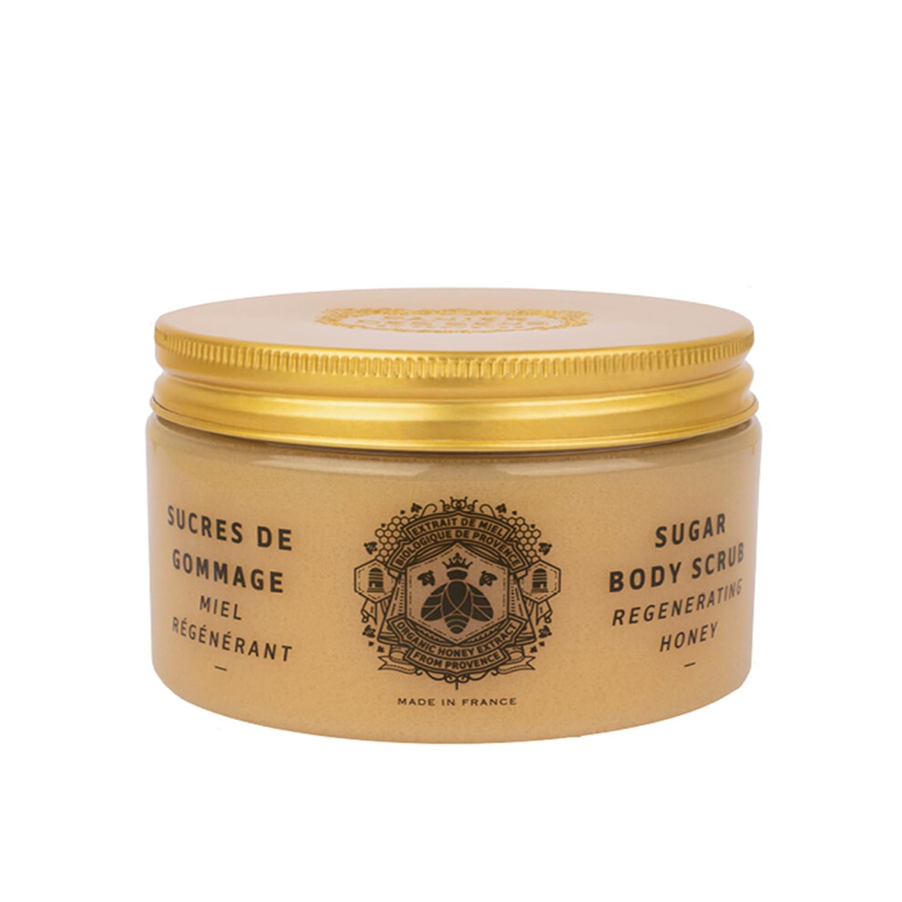 Panier Des Sens Honey Sugar Body Scrub With Shea Butter - Exfoliating Body Scrub For Men & Women - Made In France & 99% Natural - 300G