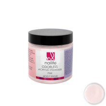 Nailite Odorless - Professional Acrylic Powder for Nail Extension System Resistant Long-Lasting EMA Formula and Non-Yellowing Effect - Pink (4 Oz.