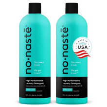 Nonaste Liquid Laundry Detergent - Pure Clean 64 Fl Oz (Pack of 2) - Active Wear Laundry Detergent for Workout Clothes & More - Unscented Gentl