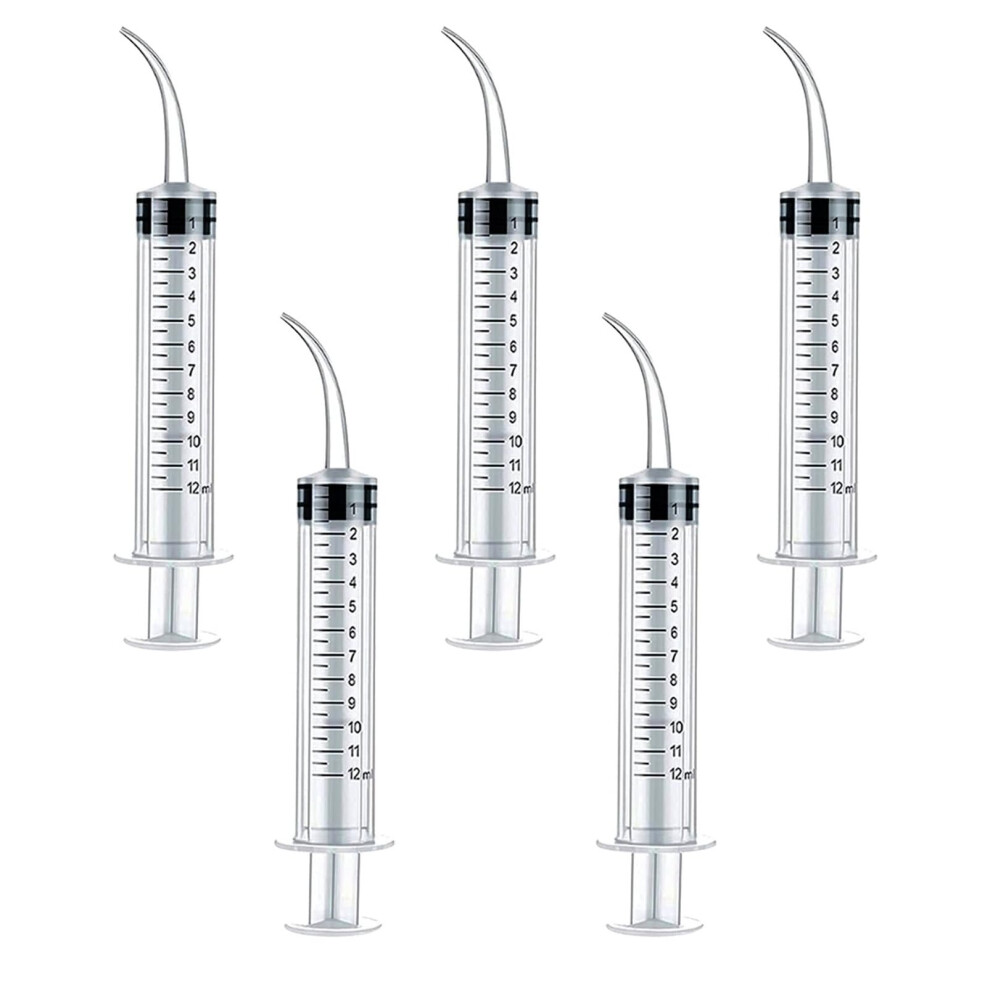 Xizao Tonsil Stone Remover Wisdom Teeth Cleaner Dental Irrigation Cleaning With Curved Tip For Oral Dental Care Feed Pets 5 Pcs