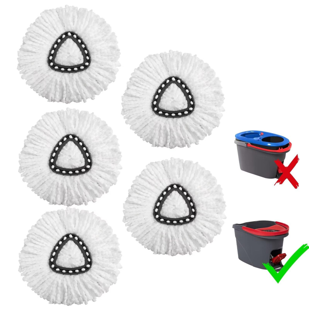 Confezione Da 5 Testine Di Ricambio Per Mocio Ocedar Mop Easywrin, Testine Di Ricambio Per Mocio Rotante Facile Da Pulire-image