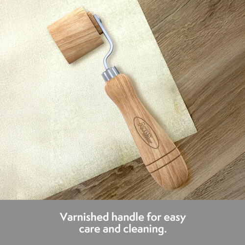 Hardwood Seam Roller (Gray Series) Wallpaper Roller with Beachwood Handle & Roller - Multi-Purpose Tool, Chrome Plating, Roller Width 45mm - for 2