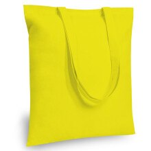 TOPDesign 12-Pack Economical 16""""x15"""" Yellow Cotton Tote Bag Lightweight Medium Reusable Grocery Shopping Cloth Bags Suitable for DIY Advertising