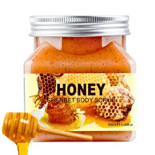 Nielies Honey Body Scrubs 18 Oz-Honey Almond Body Scrub Zluszczajacy peeling do ciala z sola morska Olejek arganowy i witaminowy peeling cukrowy C do