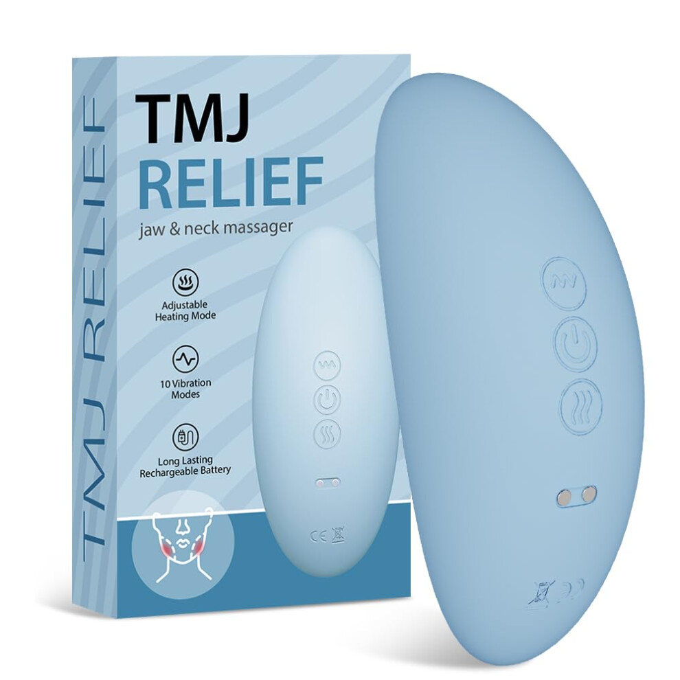 Rozonii Tmj Relief Products Jaw Tmj Relief Massager Ergonomic Tmj Massage Tool - Gentle Vibrations And Heat For Pain Relief Tension And Stiffness