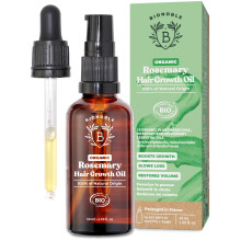 Organic Rosemary Oil for Hair Growth - Slows Loss, Restores Volume - Rosemary Hair Oil with Argan, Jojoba & Castor Oil - 100% Natural & Vegan - Glass