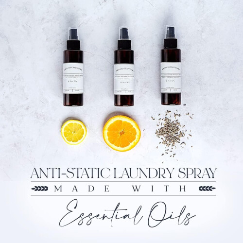 Anti-Static Laundry Scenting Spray with Essential Oils (Lavender Lemon Orange) (Orange) 1