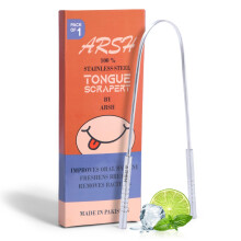 Arsh Tongschraper voor volwassenen Roestvrijstalen tongreiniger voor mondverzorging en hygi?e Tongreiniger voor mannen en vrouwen Tongschraper voor h