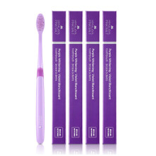 HIMALAYA PINKSALT Purple Toothbrush 4 Count - Purple Indicater Medium Toothbrushes for Adults Plaque Remover for Teeth Tapered Bristles Gentle on T