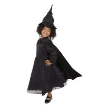 Wicked Elphaba Dress for Girls Premium Official Costume Black Dress with Purple Accents and Layers for Gorgeous Volume Includes Hat and Cape! [Amaz