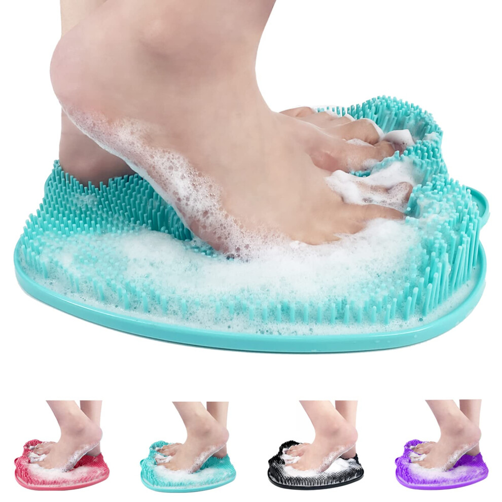 Tapis de douche pour pieds AXLOFO XL, grand format, avec ventouses antid   rapantes. Nettoie, exfolie, masse vos pieds sans les plier. Favorise la