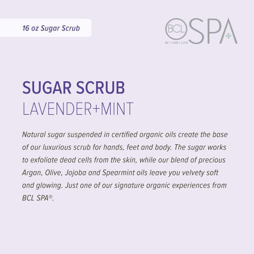 BCL SPA Sugar Scrub Levandule + mta 16 oz 1