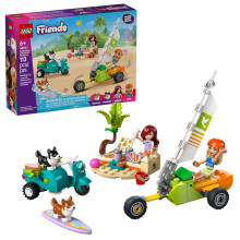 LEGO Friends Surfhonden en scooteravontuur - Bouwspeelgoedset voor meisjes en jongens vanaf 6 jaar - met 2 minidolls en 2 Corgi speelgoedhonden - Cad