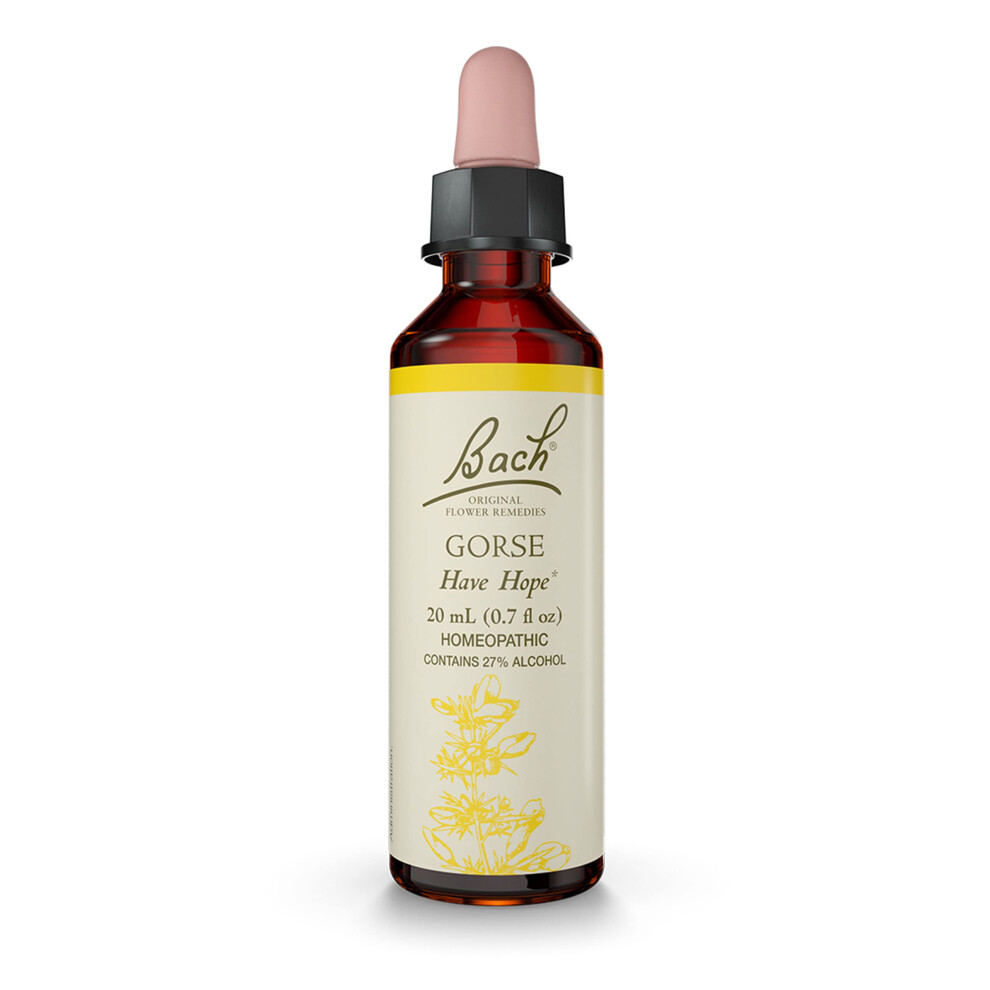 Bach Original Flower Remedies  Gorse for Hope  Natural Homeopathic Flower Essence  Holistic Wellness and Stress Relief  Vegan  20mL Dropper