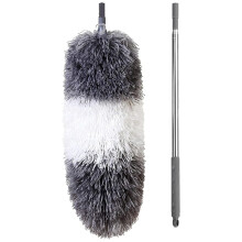 BOOMJOY microvezel plumeau met uitschuifbare stok 100"" telescopische spinnenwebstofdoek voor het reinigen buigbare kop krasbestendige hoes wasbare st