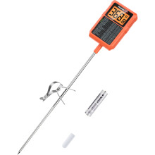 Termometro digitale impermeabile per dolciumi ThermoPro TP510 con clip per pentola, sonda lunga da 8"", lettura istantanea, termometro per cottura