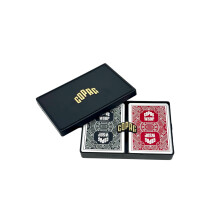 Copag WSOP 100% Plastic Playing Cards - Standard Size (Poker) Jumbo Index Black/Red Double Deck Set