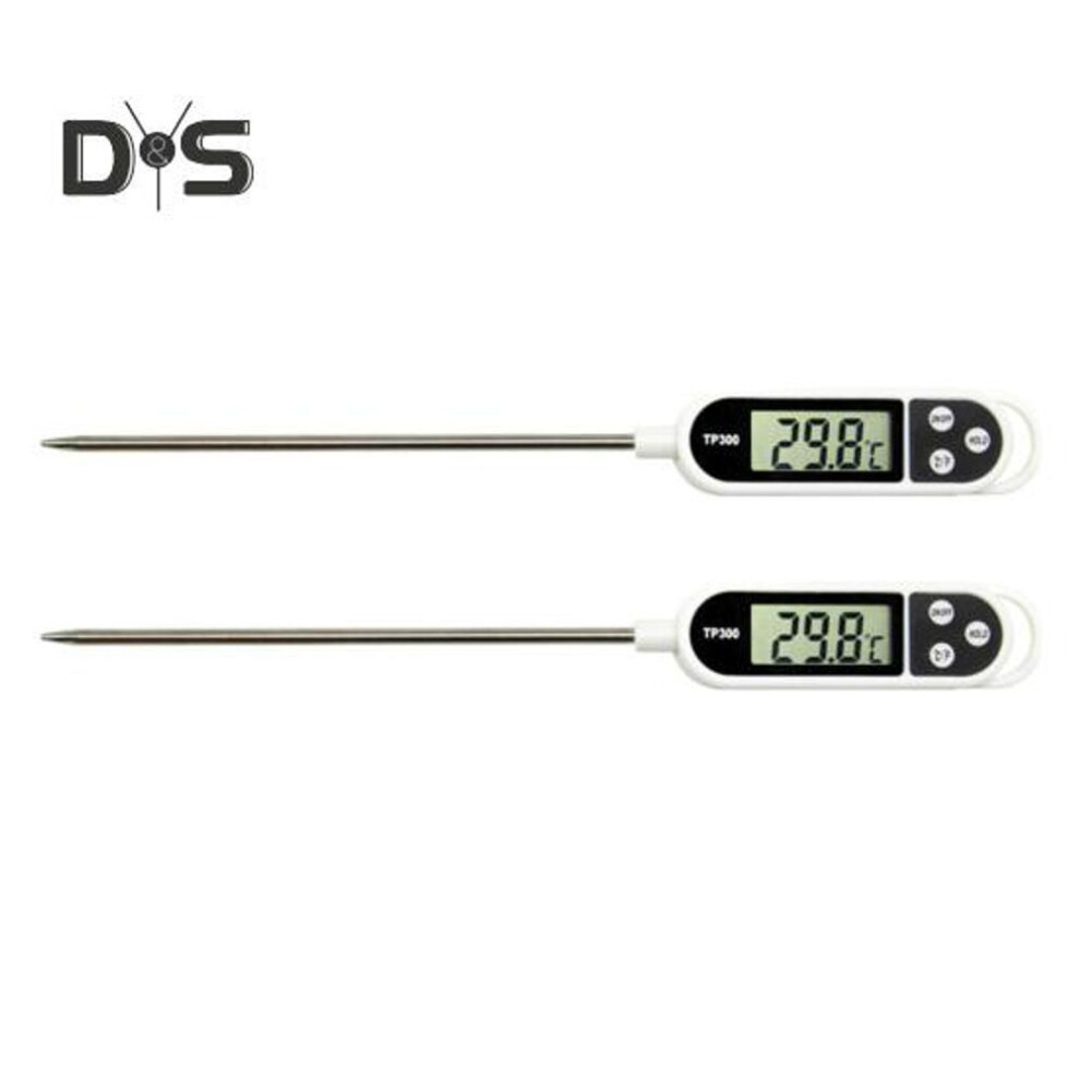 (as the picture, 2pcs) Food Thermometer Digital Cooking Thermometer for Cooking Milk Meat Multifunctional Kitchen Temperature Detector