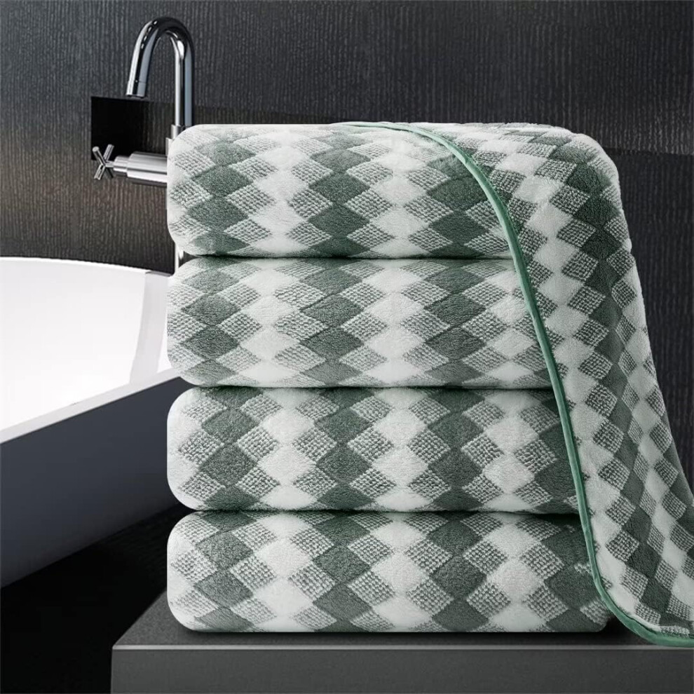 Serviette de bain 4 pièces Drap de bain surdimensionné 35""x70" Serviette de bain Ensemble de serviettes de bain extra larges Ensemble de serviet