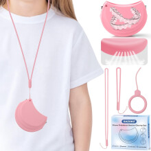 RAZOKO Siliconen Retainer Case met 3 Lanyard Aligner Case Vent Gaten Nacht Mondbeschermer Retainer Houder voor Meisje Vrouwen Kinderen Mannen voor Re