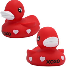 4E's Nieuwigheid 3"""" Valentines Badeend 2 Pack - Grote Rode XOXO Sweetheart Rubber Ducky voor Valentijnsdag Decoratie Idee Eend voor Jeep Ducking of