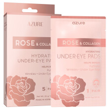 AZURE Rose & Collageen Hydraterende onderoogpads - Anti-aging, revitaliserende en hydraterende oogmaskerpleisters - Vermindert fijne lijntjes, rimpel