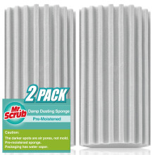 2 stuks vochtige stofspons stofdoek grijze stofreinigingsspons herbruikbare huishoudelijke schoonmaakspons hulpmiddel voor jaloezie? vloerplanken ven