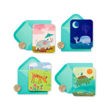 Papyrus Blank Cards with Envelopes Moon Sun Rain (20-Count)