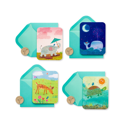 Papyrus Blank Cards with Envelopes  Moon Sun Rain (20-Count)