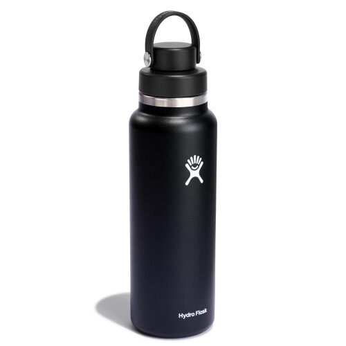 Hydro Flask Hydro Flask 40 Oz Wide Flex Chug Cap Sort rustfrit stl Dobbeltvg 1