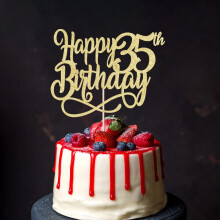Gold Glitter joyeux 35e anniversaire gteau de gteau applaudis