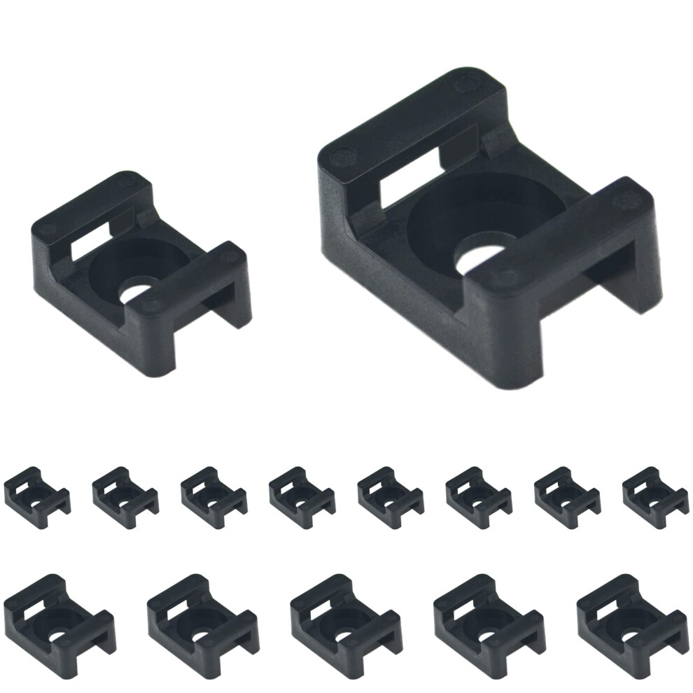 190 Pieces Black Cable Tie Bases,Cable Tie Mounts Saddles (Black) 749350944397