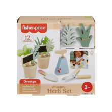 Fisher-Price Preschool Toy Wood Herb Garden and Tools Playset 12 Wood Pieces For To Leumer Play Kids Alder 3 År