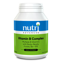 High Strength Vitamin B Complex - Supplement with Folate, Vitamin B6 + B12, Inositol & Choline - Reduction of Tiredness and Fatigue - 90 Capsules