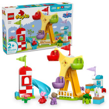 LEGO DUPLO Peppa Pig Kermispeuterspeelgoed - Zintuiglijk speelgoed met Peppa Pig - Leuk cadeau voor jongen of meisje van 2+ jaar - Helpt kleuters bij