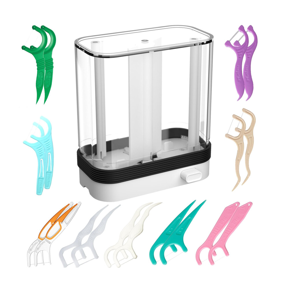 Hirojoy Empty Floss Pick Holder Floss Pick Dispenser For Cleaning Teeth Travel Floss Picks Case Flosser Dispenser Flosser Holder