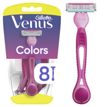 Gillette Venus Simply3 Wegwerp Scheermesjes voor Vrouwen, 8 Stuks, Voor een Dichte en Comfortabele Scheerbeurt